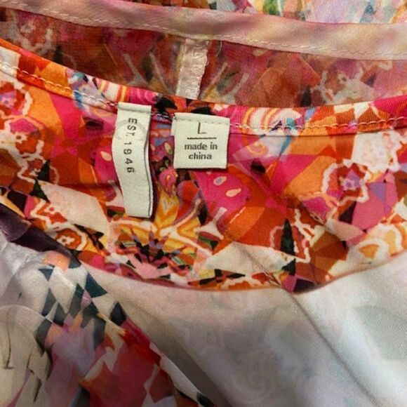 Est 1946 Multi-color Sheer embellished Cape and camisole, size L - Picture 5 of 5